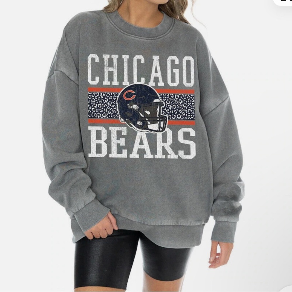 Chicago Bears Gameday Couture Gray Sweatshirt size XXL nwt